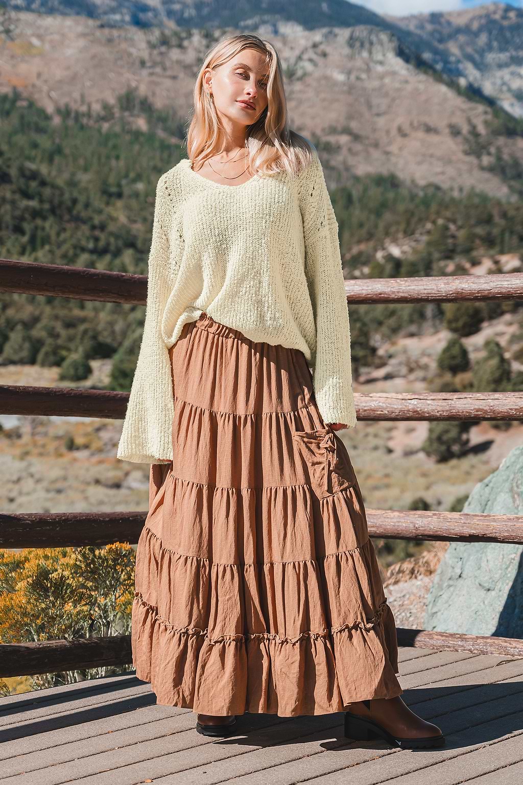 Beige Drop Shoulder Long Sleeve Sweater