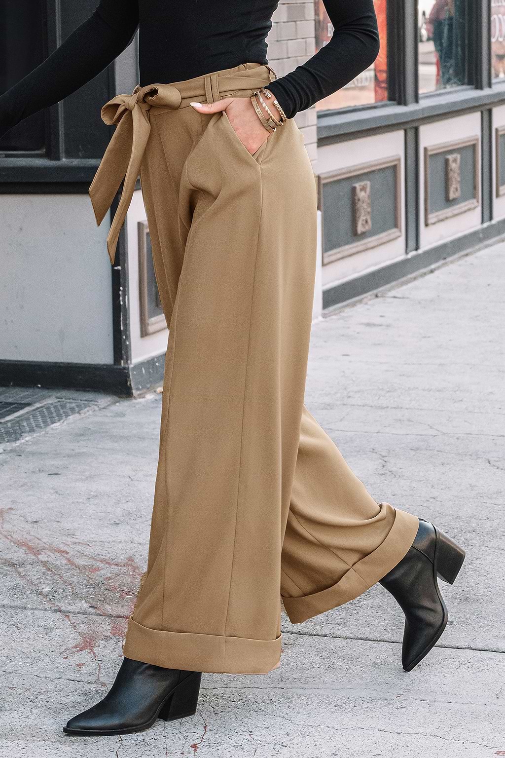 Camel Weite Hose