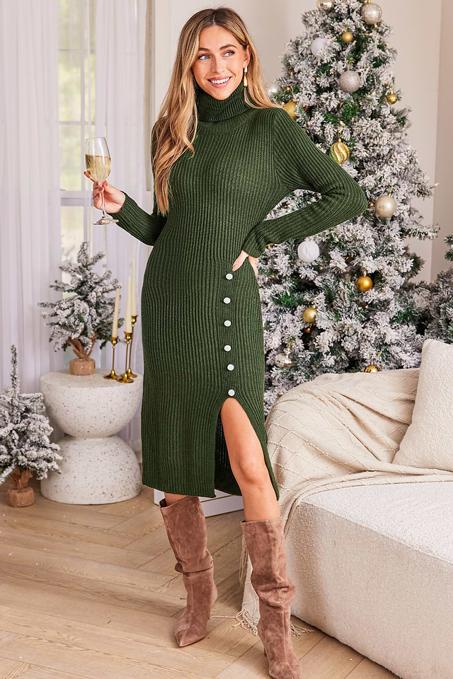 Green Sweater Sweater Dress Holiday Party Girls: Feeling Your Best Emerald  Green Sweater Dress  Shop The