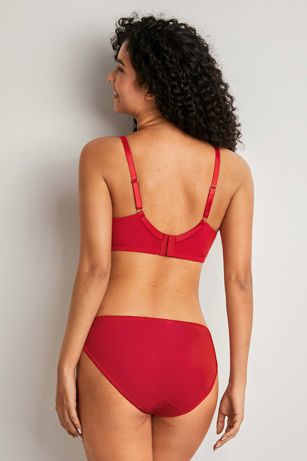 Red Lace Bow Tie Underwire Bra & Underwear Set