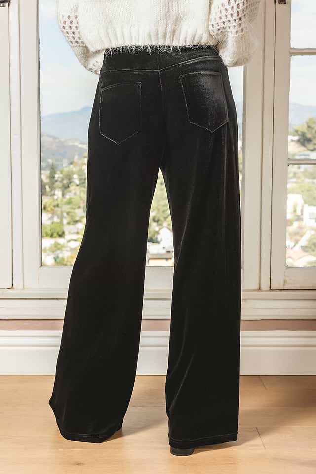 x JoJo Midnight Black Wide Leg Trousers