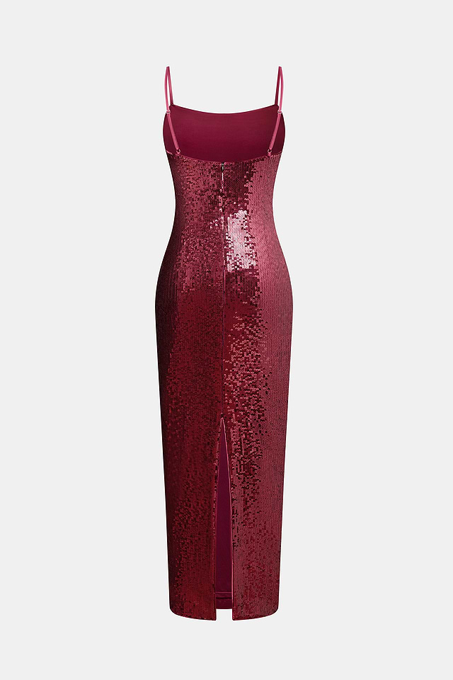 bachelorette dinner dress Need Your Heart Red Sequin Backless Bow Mini Dress main image 0