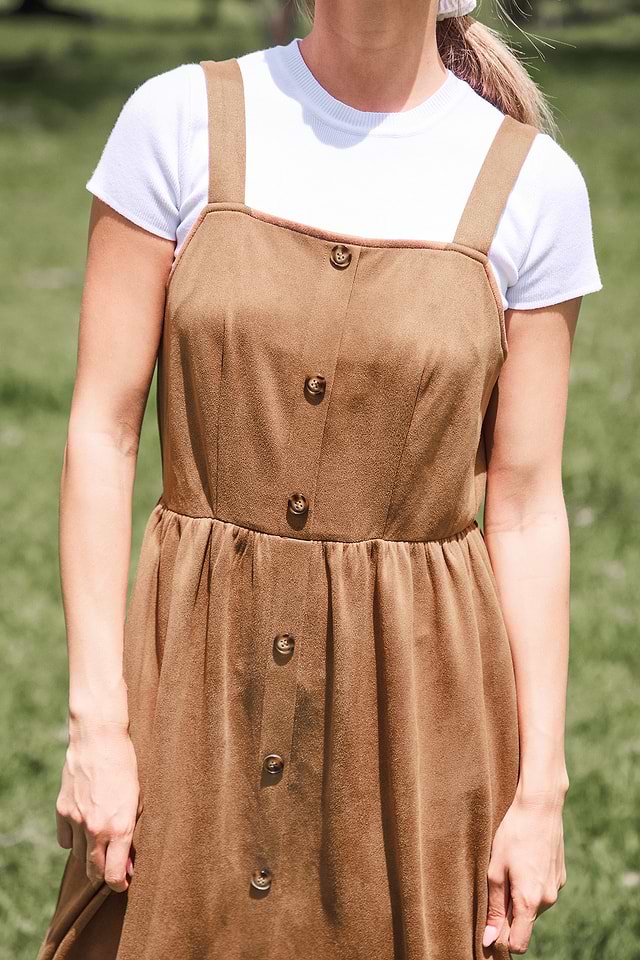 Pull&Bear - Robe longue sans manches - Marron dégradé