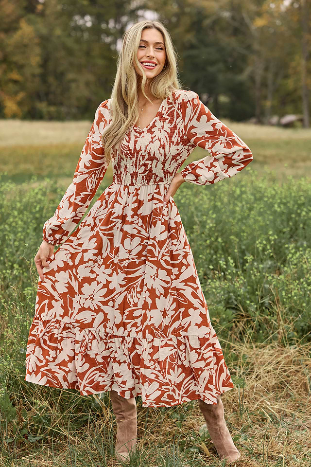 open lace back dress Women's Chiffon Mother of The Bride Dresses Long 3/4 Sleeve Burnt-Orange  High Low Evening Gown for Wedding Guest 8 at Amazon Women's Clothing store main image 0