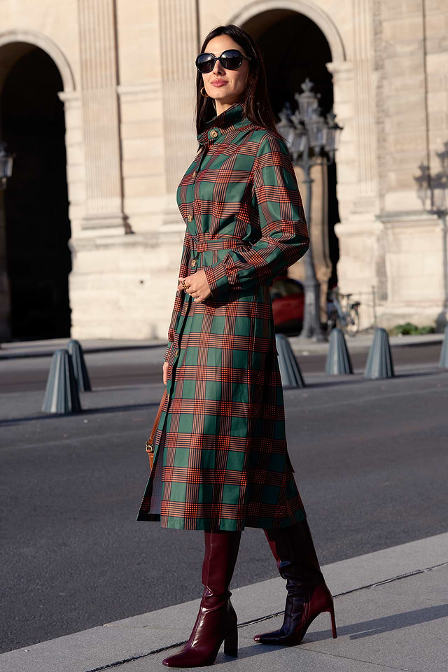 Green & Orange Plaid Collared Long Sleeve Shirt Dress | Chic Comfort |  Cupshe