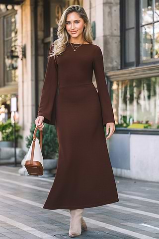 Plus Size Grote Maten Hm Maxi Jurken Jurk Met Lange Mouwen H&m