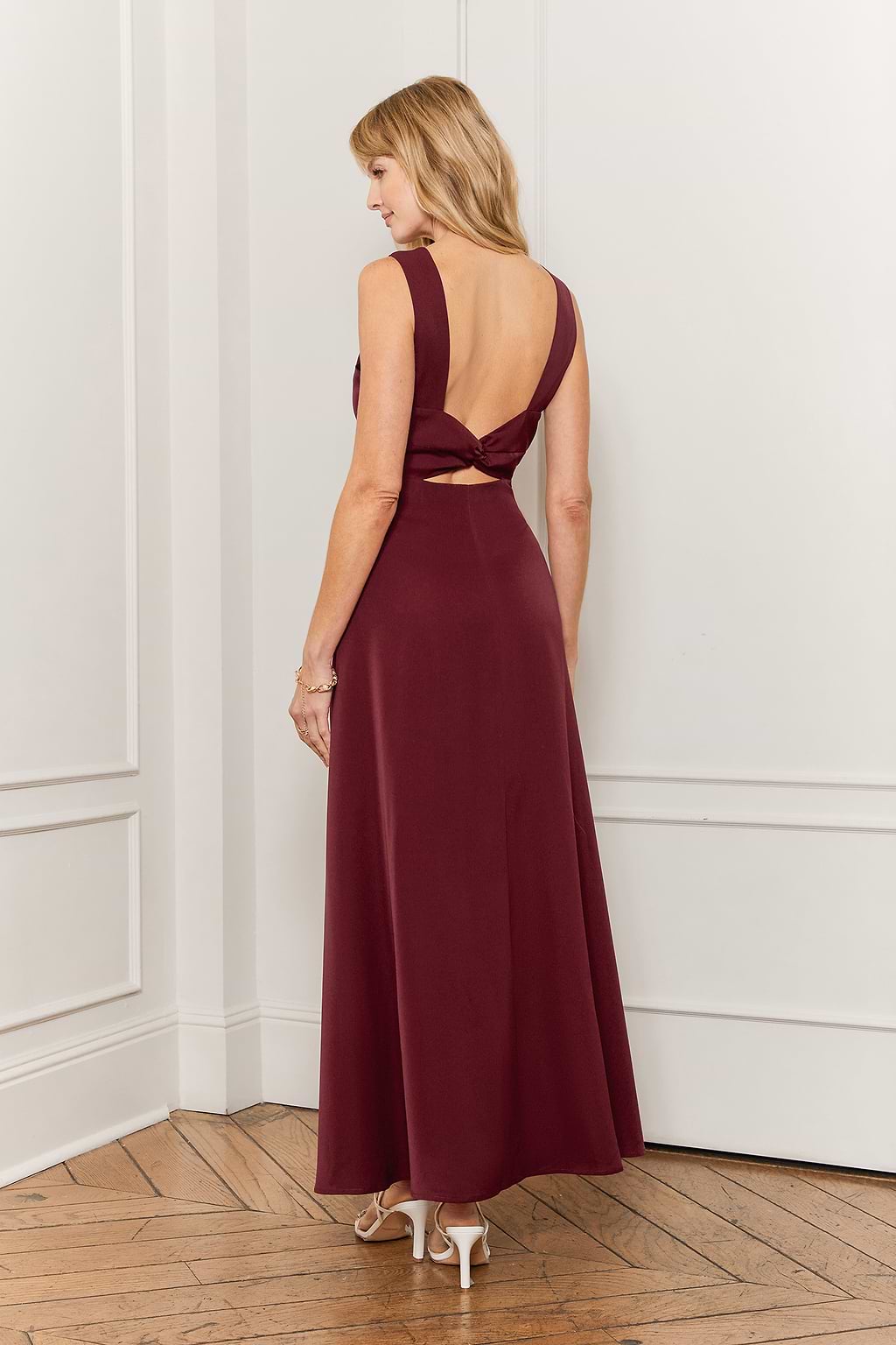 Backless Red Maxi Dress