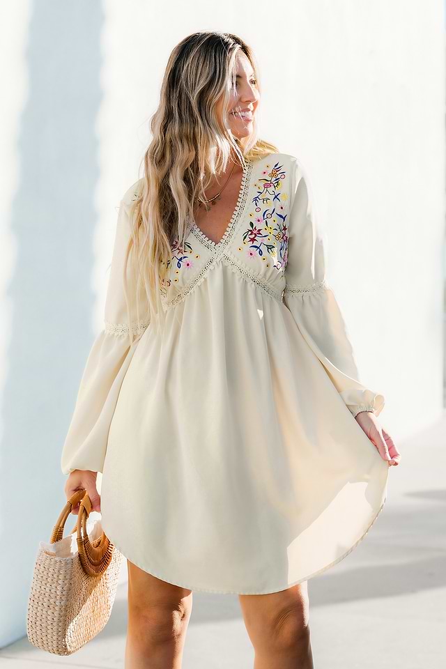 wildflower embroidered dress Licia Flower Embroidered Dress Gorsuch