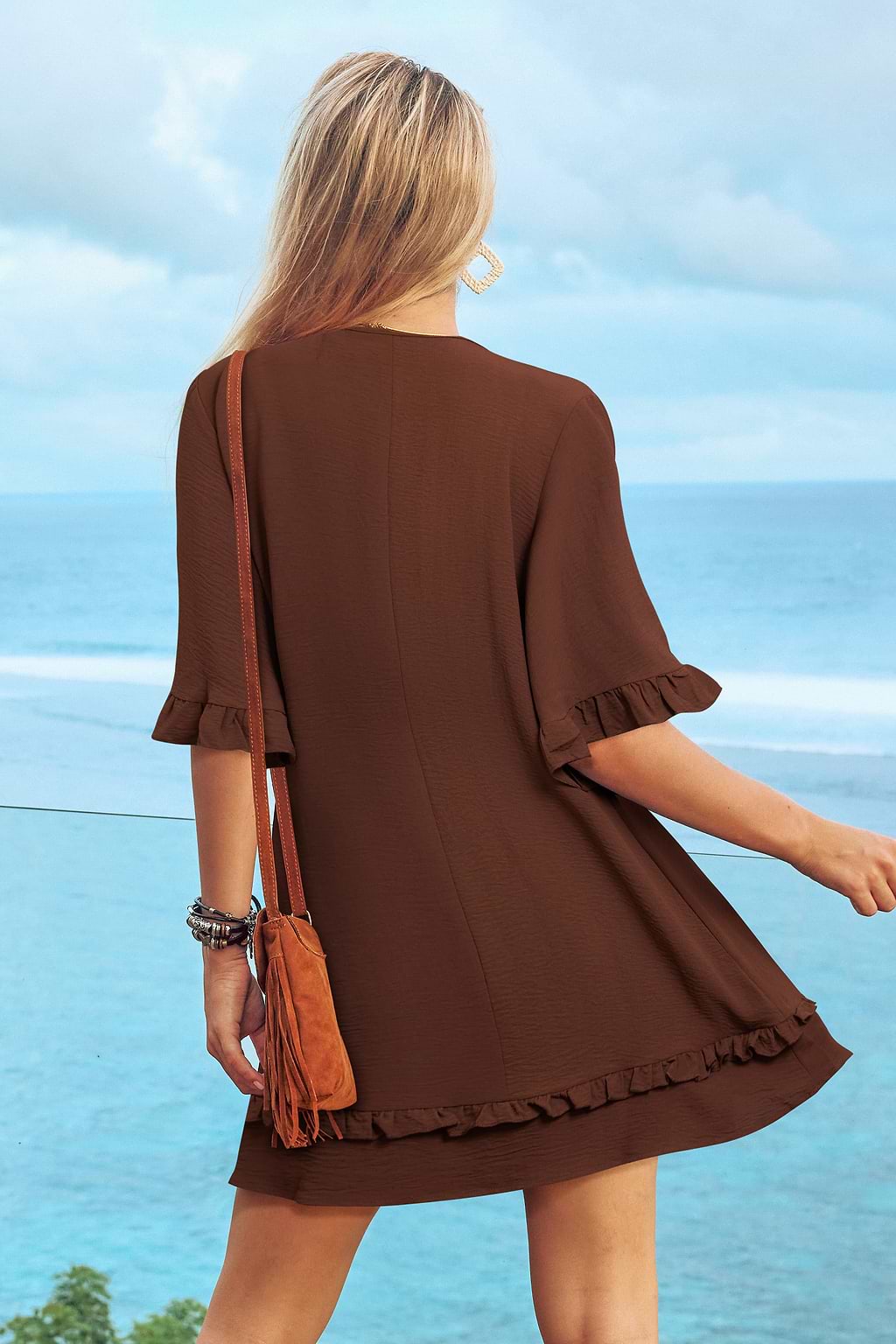 Oakwood Ruffled A-Line Mini Dress