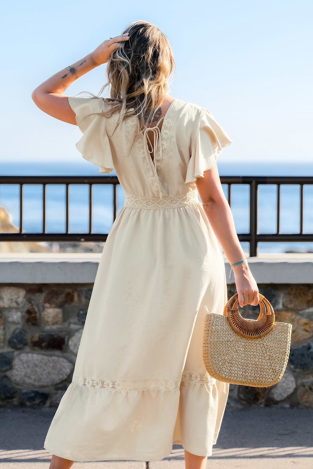 Summer Goddess Short Sleeve Midi Dress