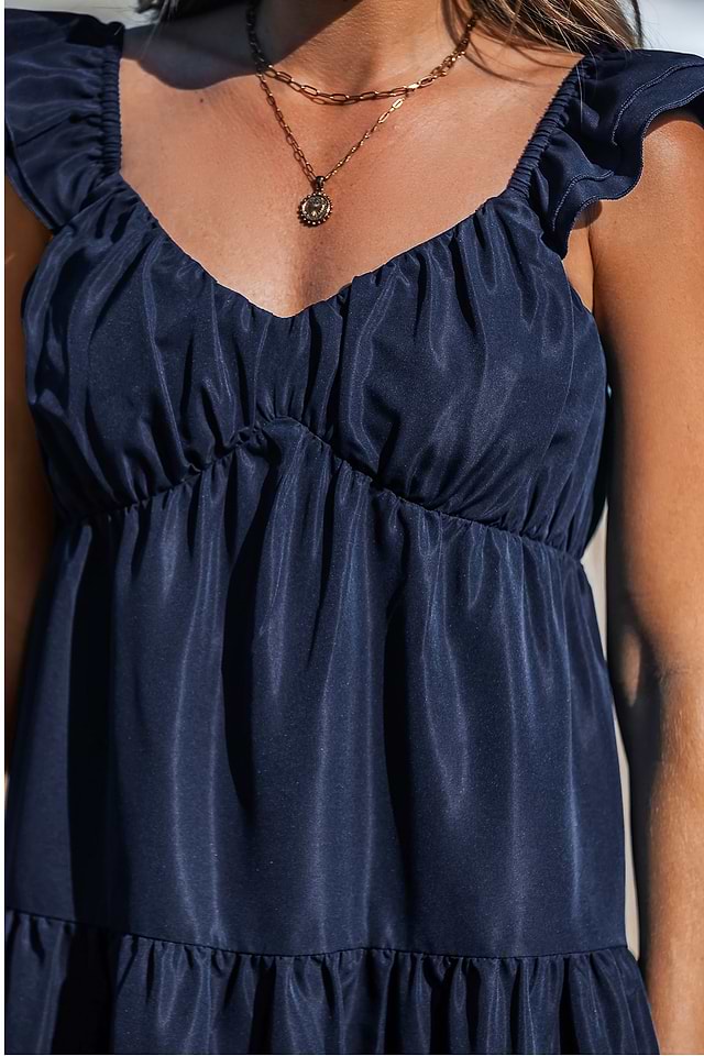 Navy Blue Sweetheart Neck Midi Dress | Feminine & Flattering | Cupshe Navy Blue Sweetheart Neck Midi Dress | Feminine & Flattering | Cupshe