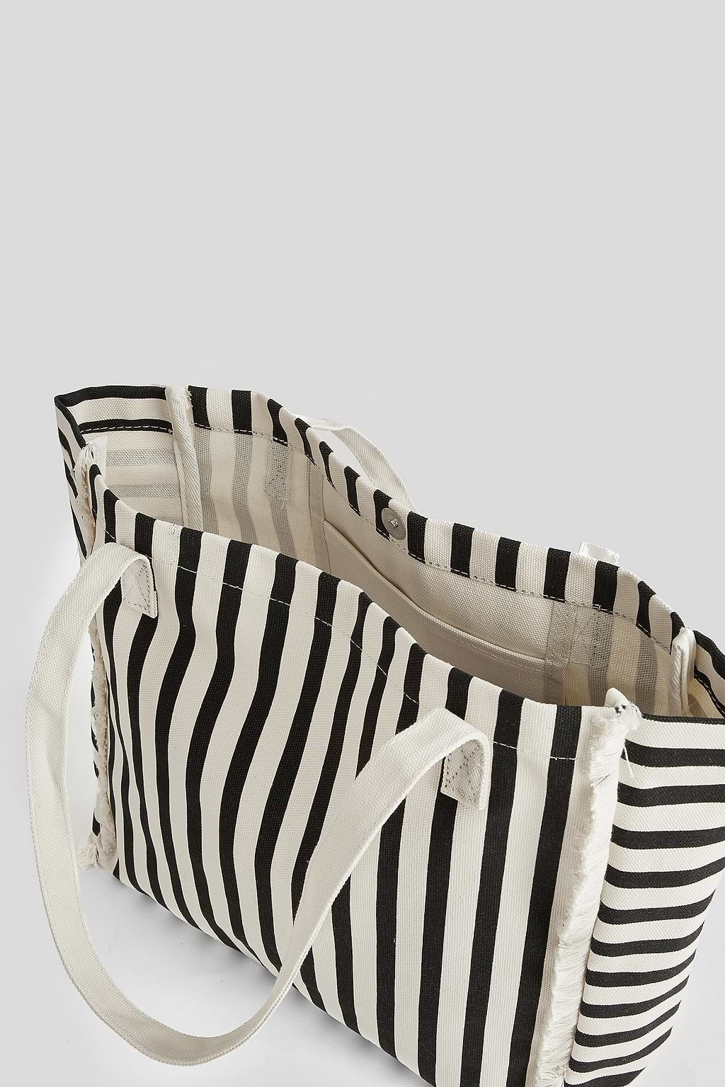 Striped Fringe Tote Bag