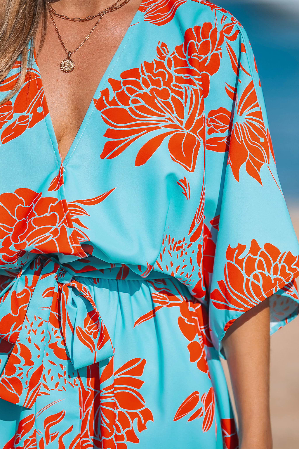 Floral V-Neck Mini Dress