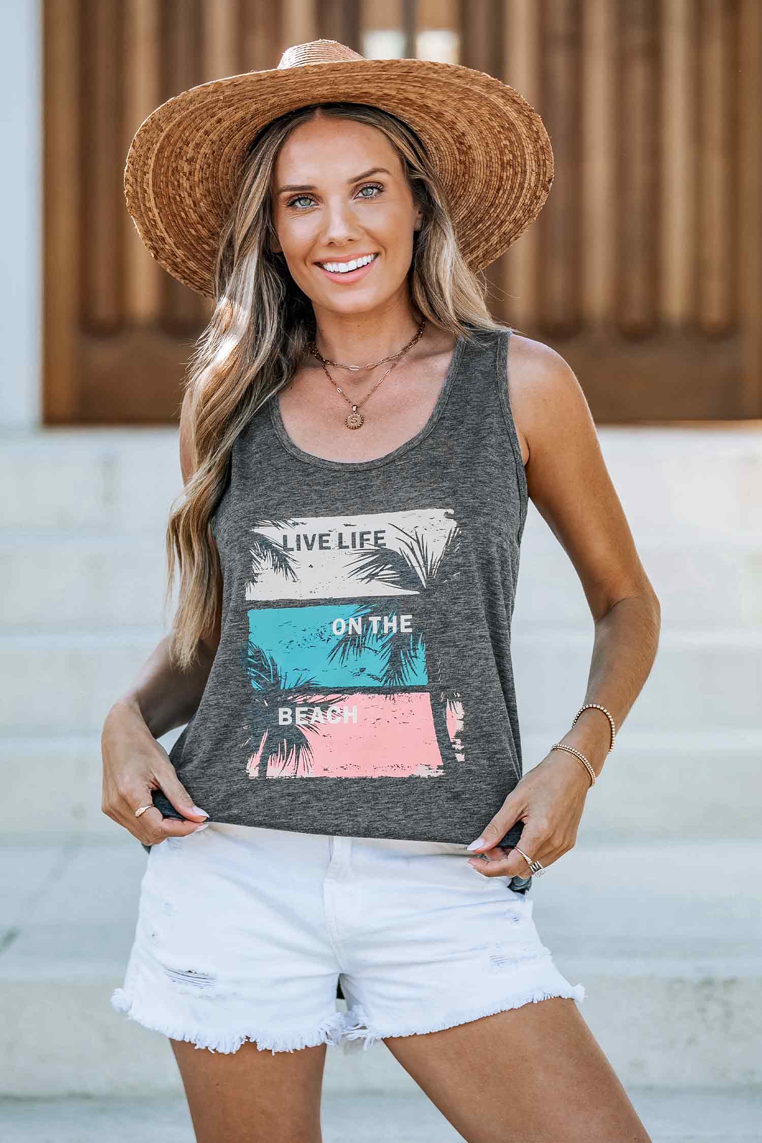 Live Life On The Beach Graphic Tank