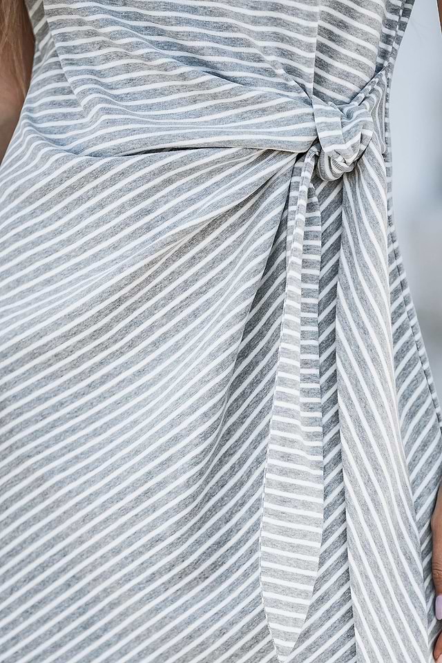 grey striped t shirt dress Women's T-Shirt Dress - Striped