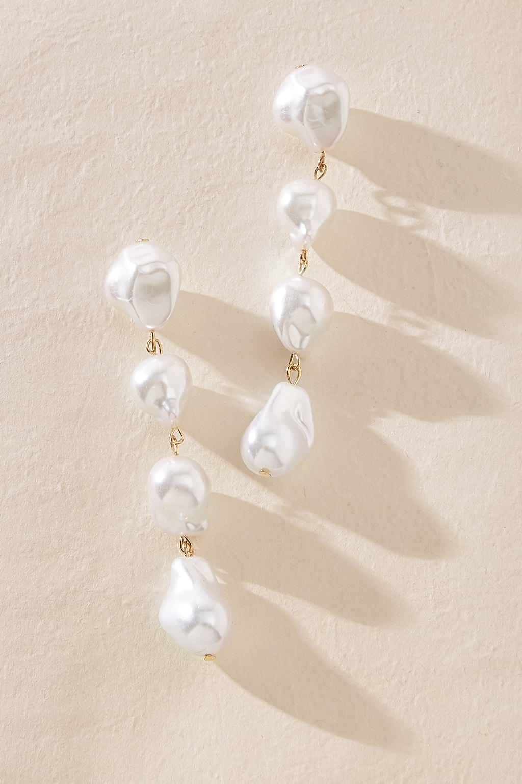 Faux Pearl Dangle Earrings