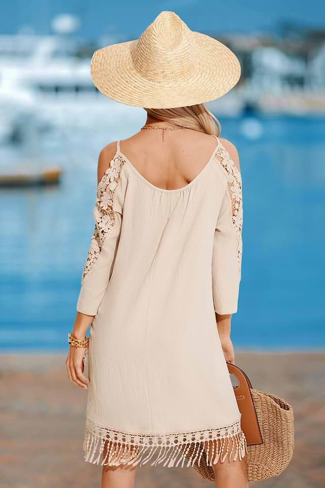 tassel off the shoulder dress Luxury Tassel Lilac Off Shoulder Evening Dress with Cape SS708