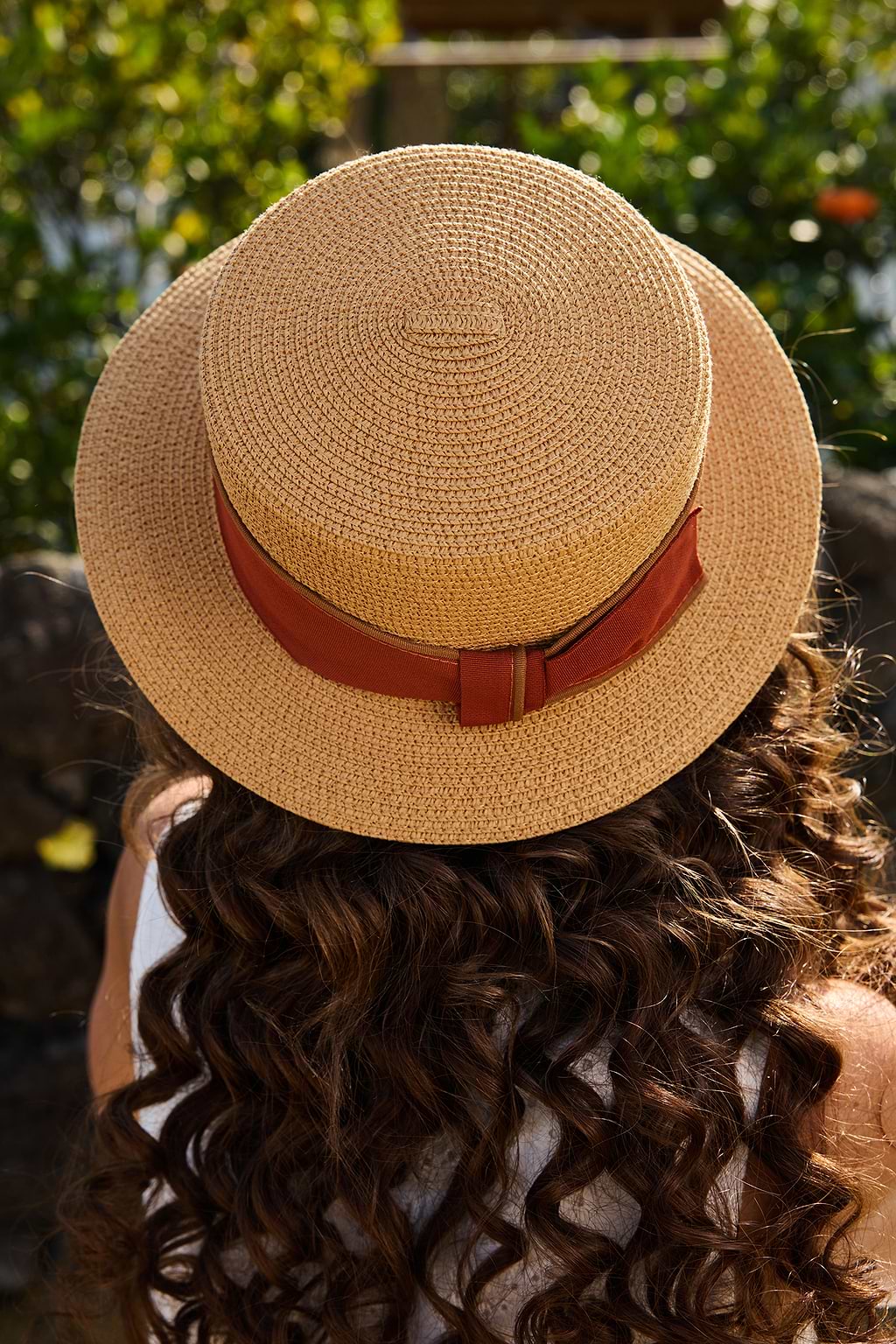 Brown Band Straw Hat