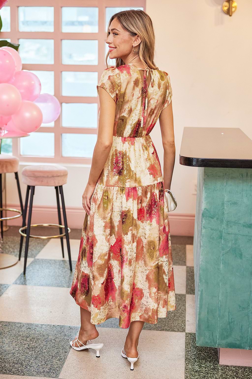 Rosanne Abstract Print Maxi Dress