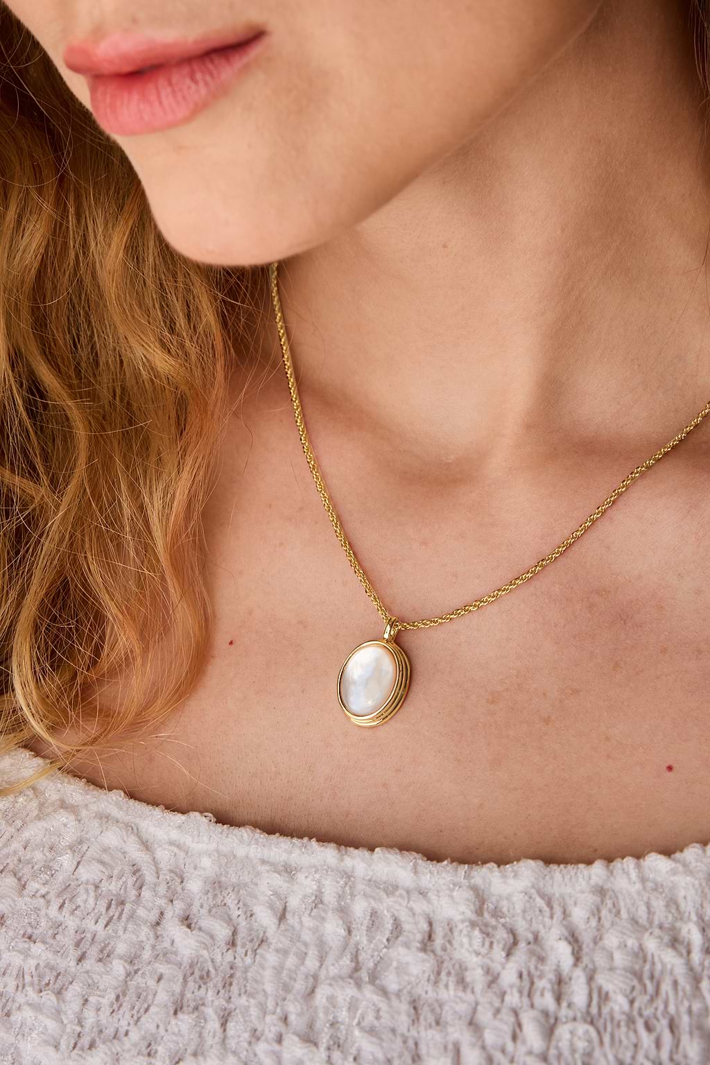 Opulent Pearl Gold-Tone Necklace