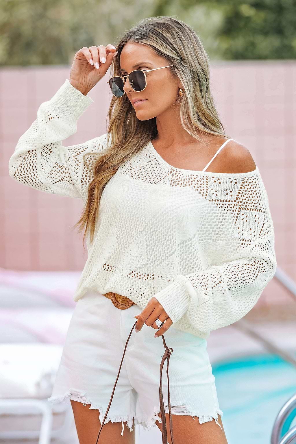 Isla Breeze Creme Cover-Up Top