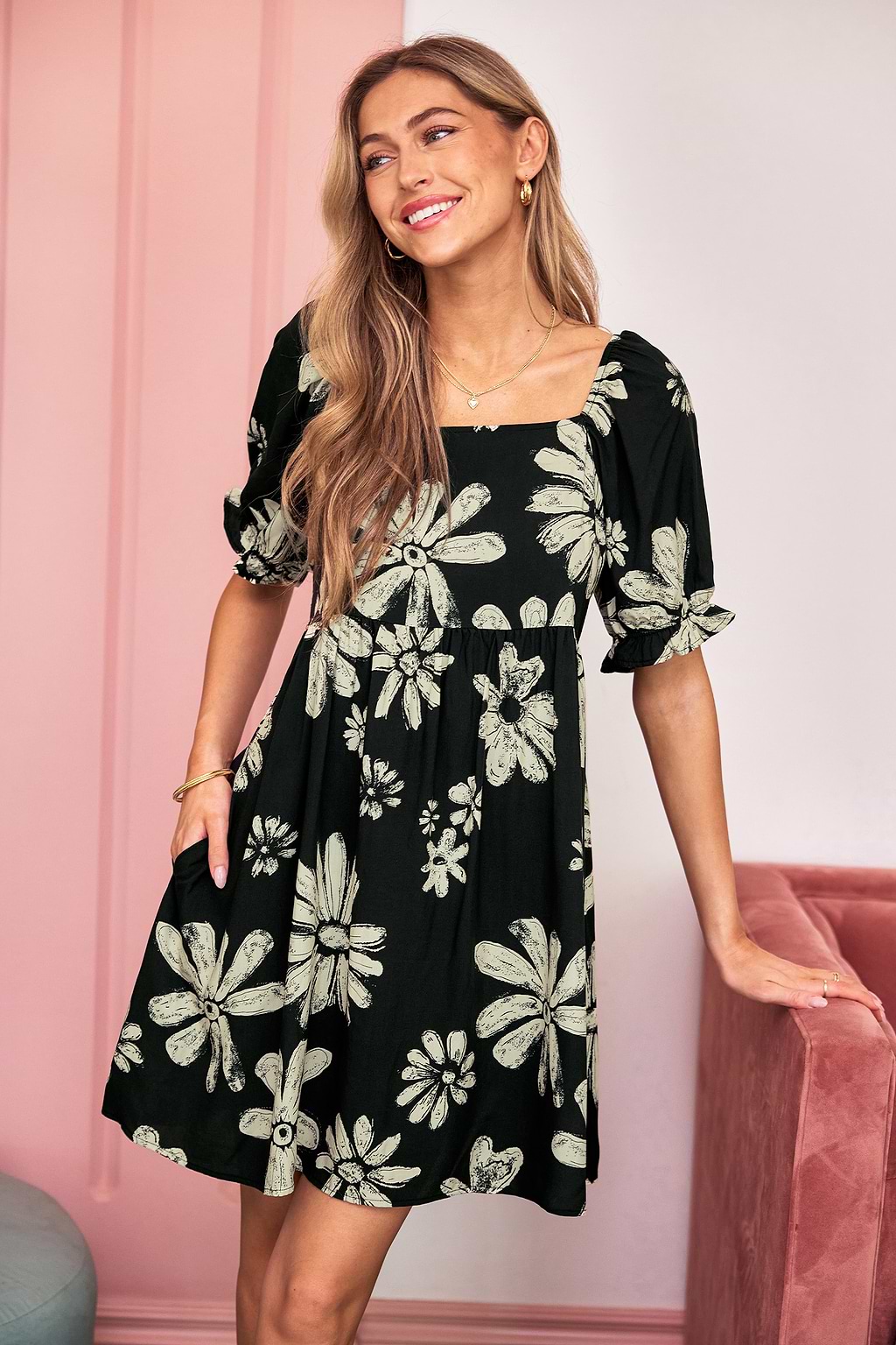 Wildflower Floral Mini Dress