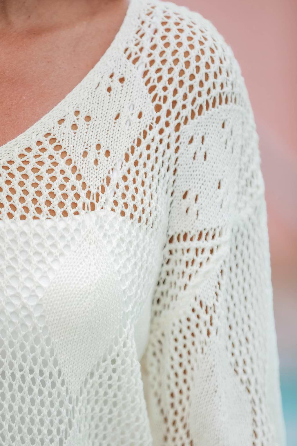 Isla Breeze Creme Cover-Up Top