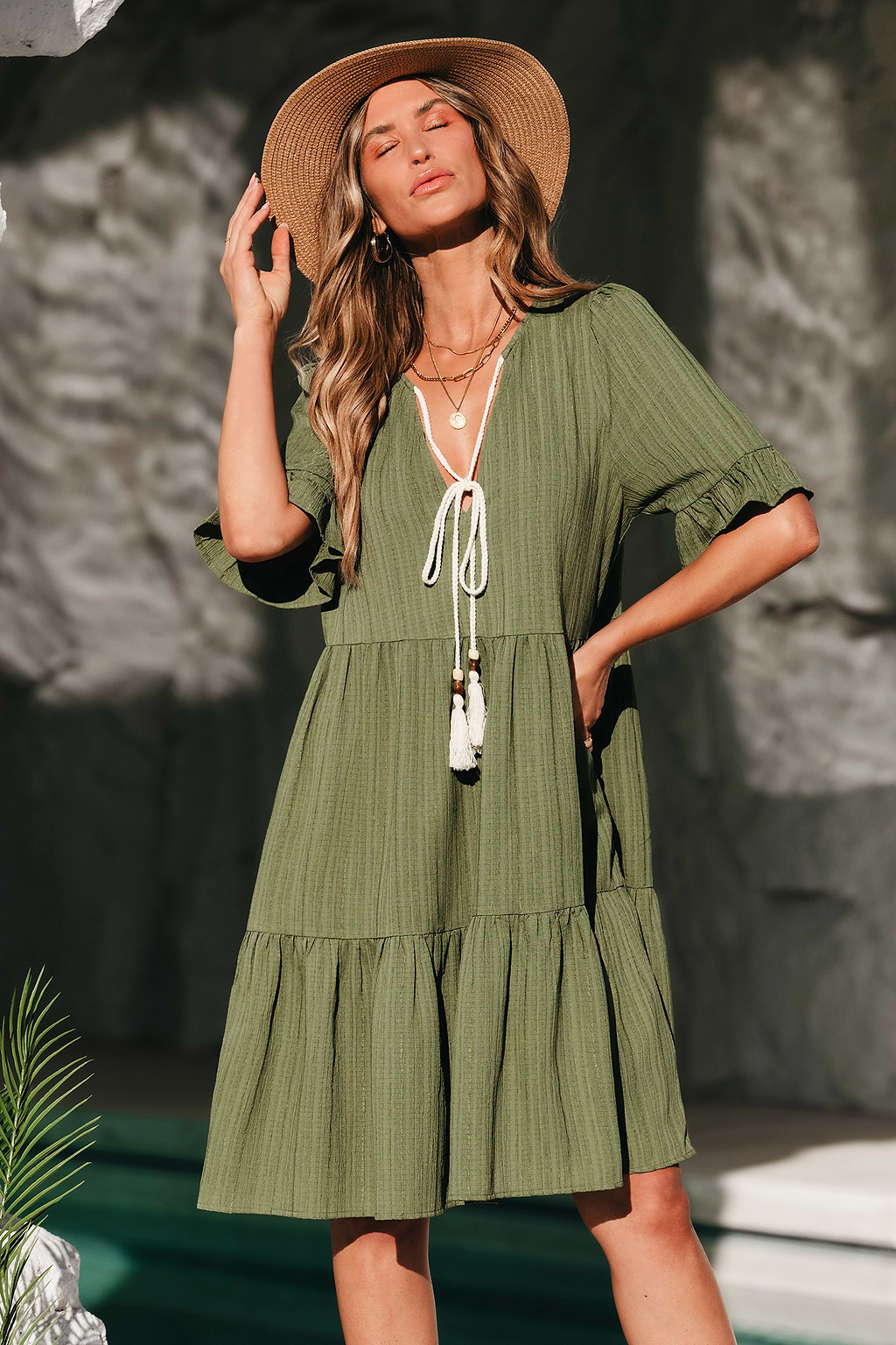 Tulum Temptation Green Midi Dress