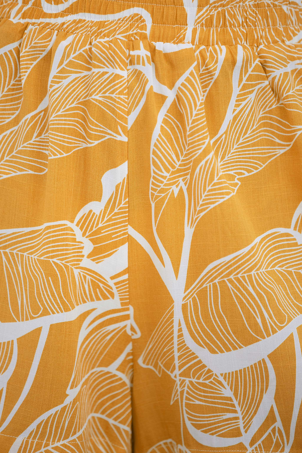 Golden Oasis Palm Cover-Up Shorts