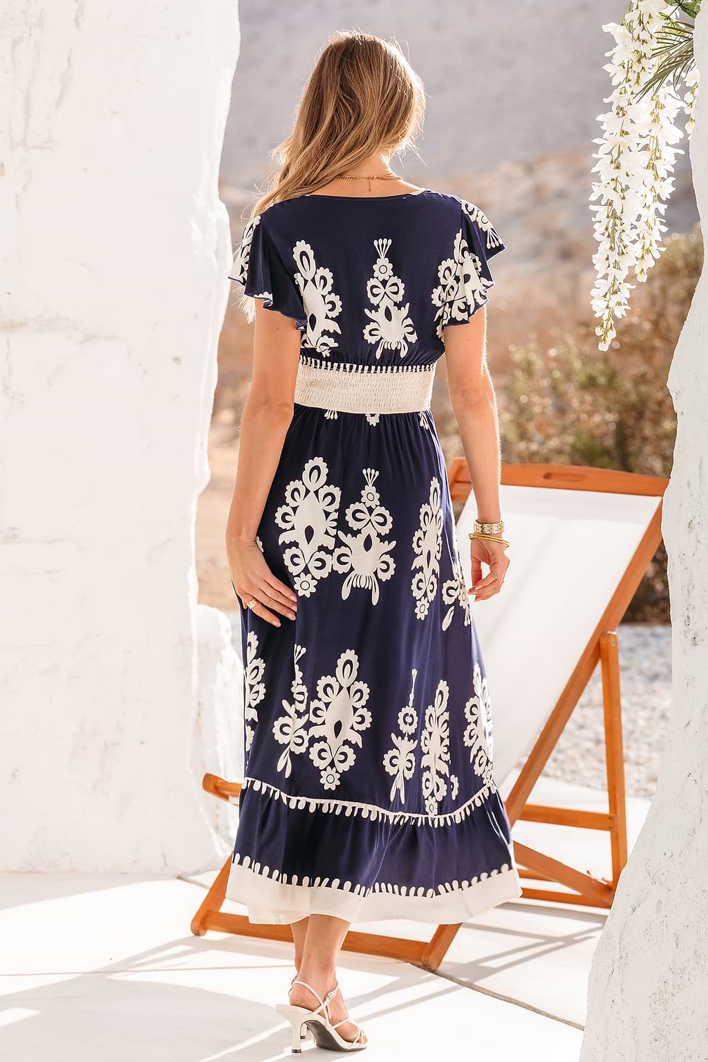 Breezy Does It Ornate Midi Dress