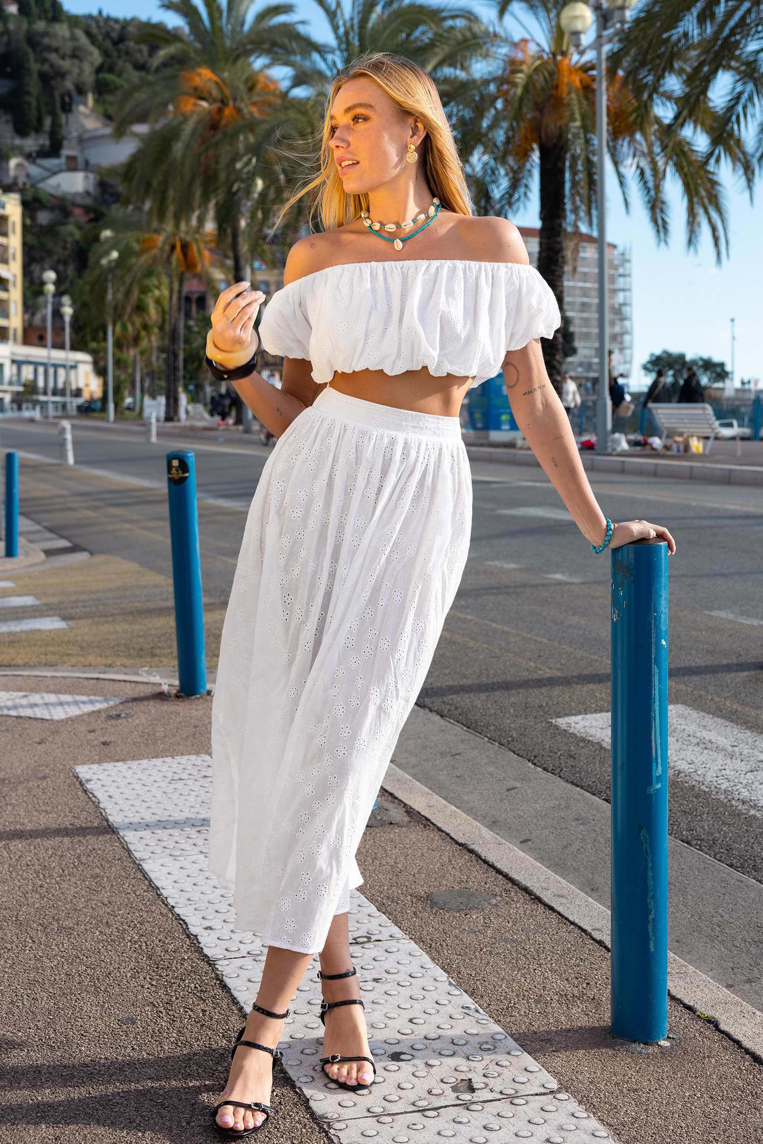 The Sweet Escape White Two-Piece Cover-Up Set