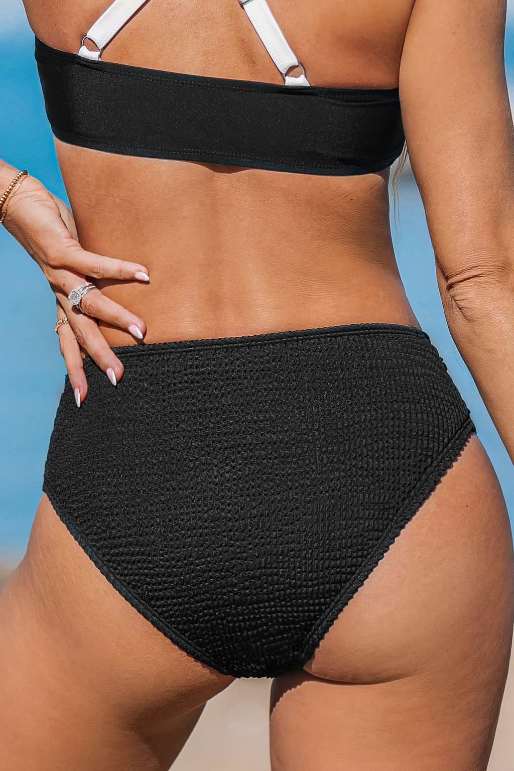 Island's Edge Black Bikini Bottoms