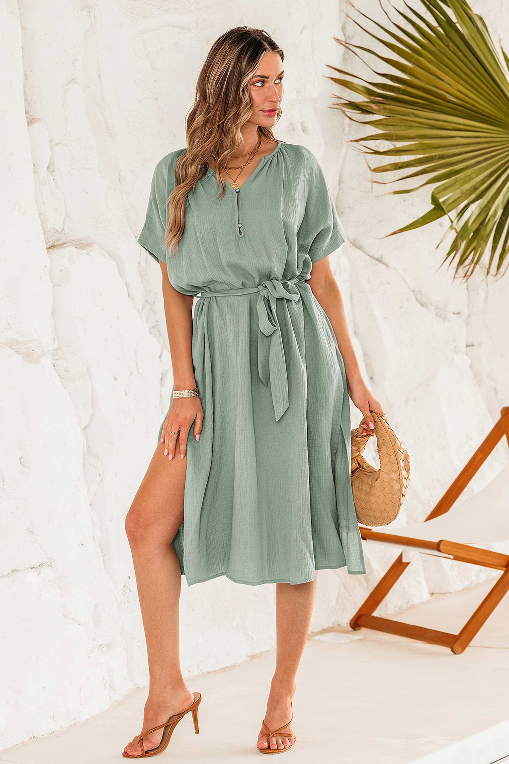 Cottage Dreams Sage Midi Dress