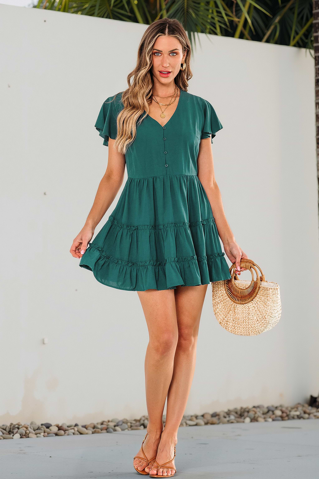 Enchanted Canopy Green Mini Dress