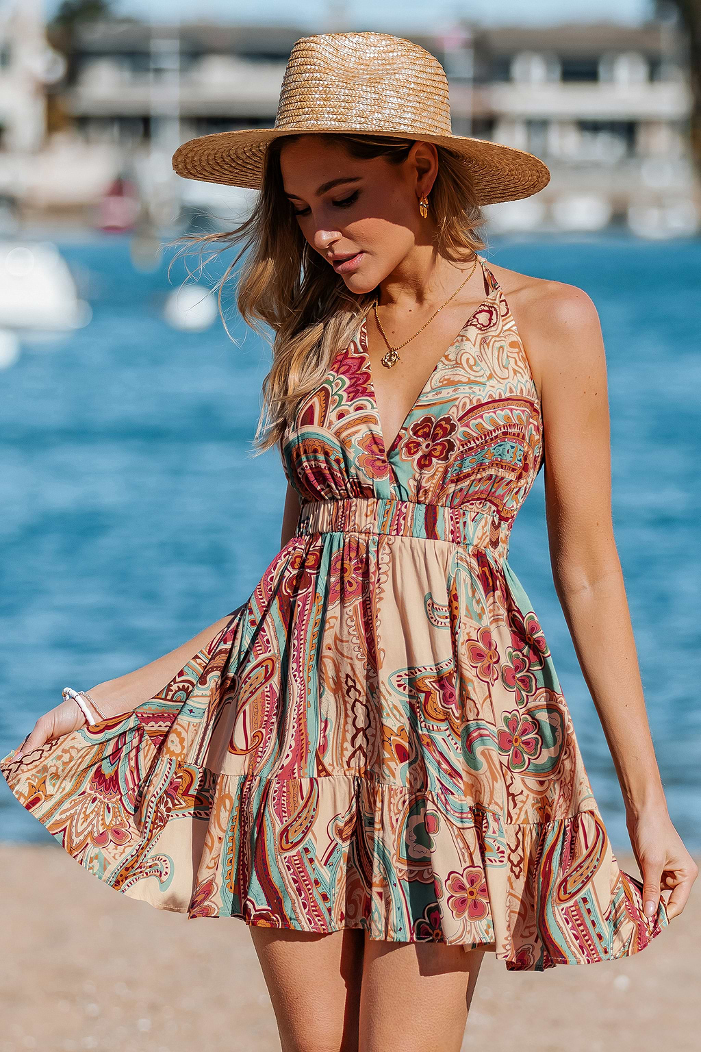 Boho Flirt Paisley Mini Dress