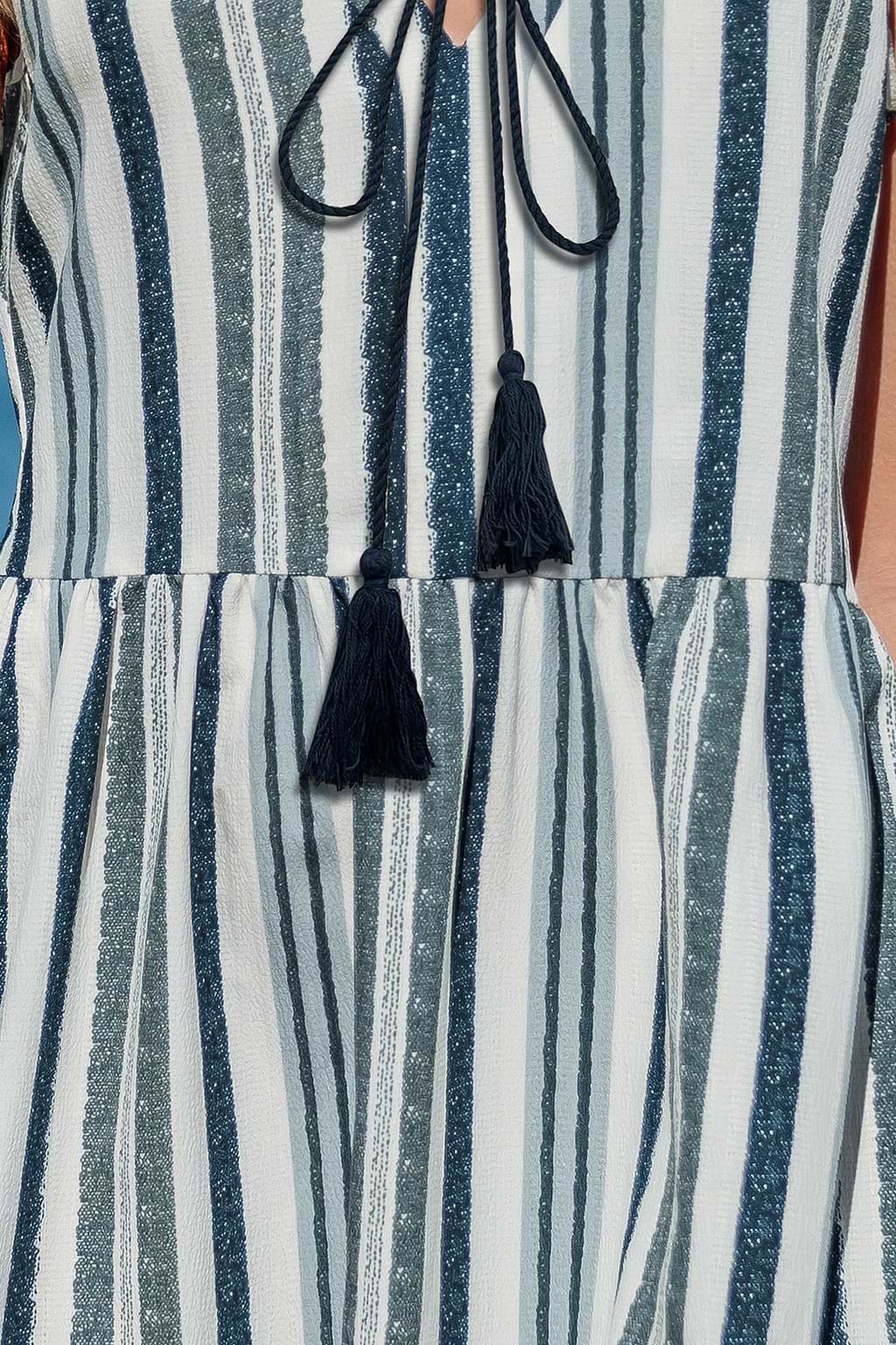 Classic Lines Striped Mini Dress
