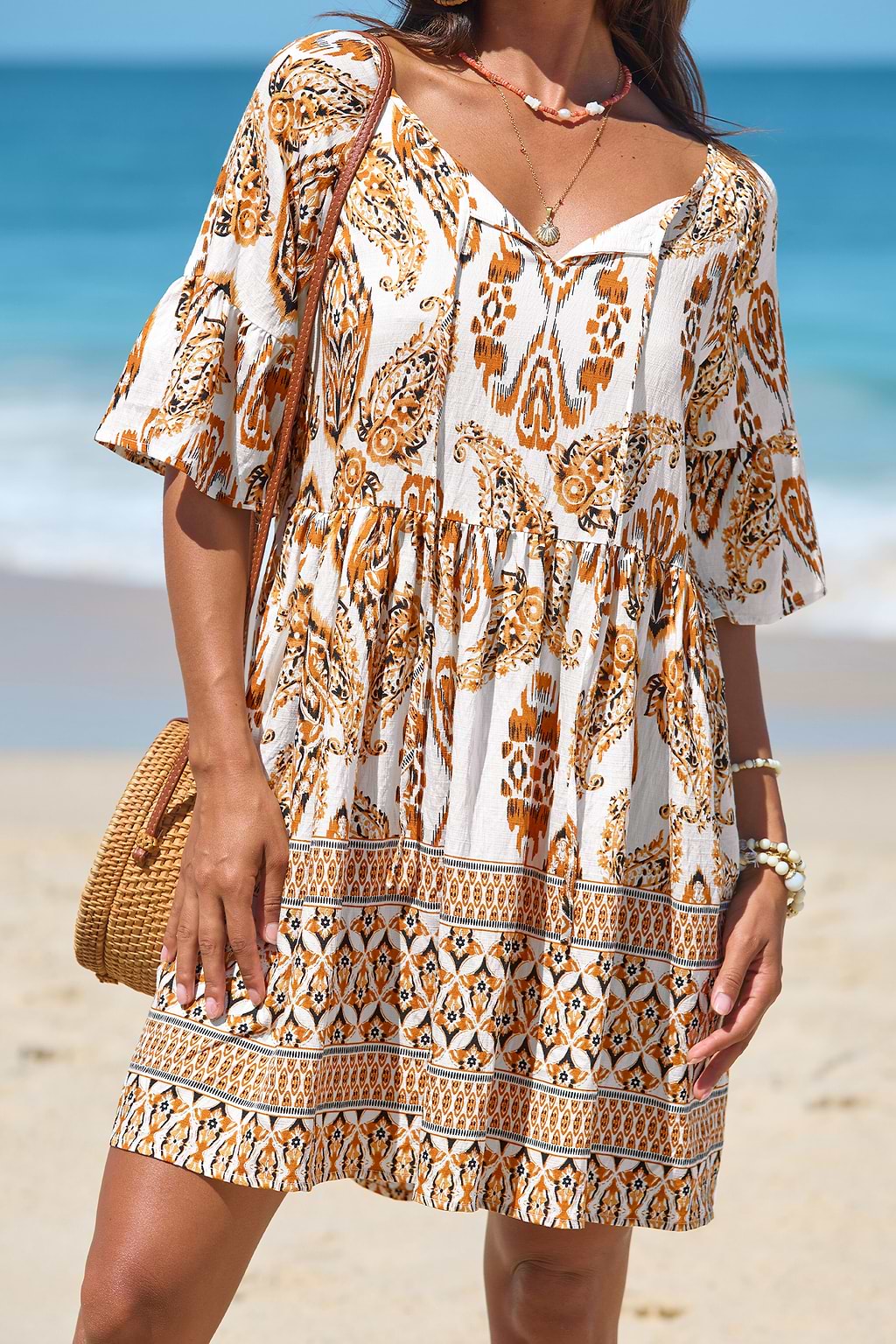 Fields of Boho Ornate Mini Dress