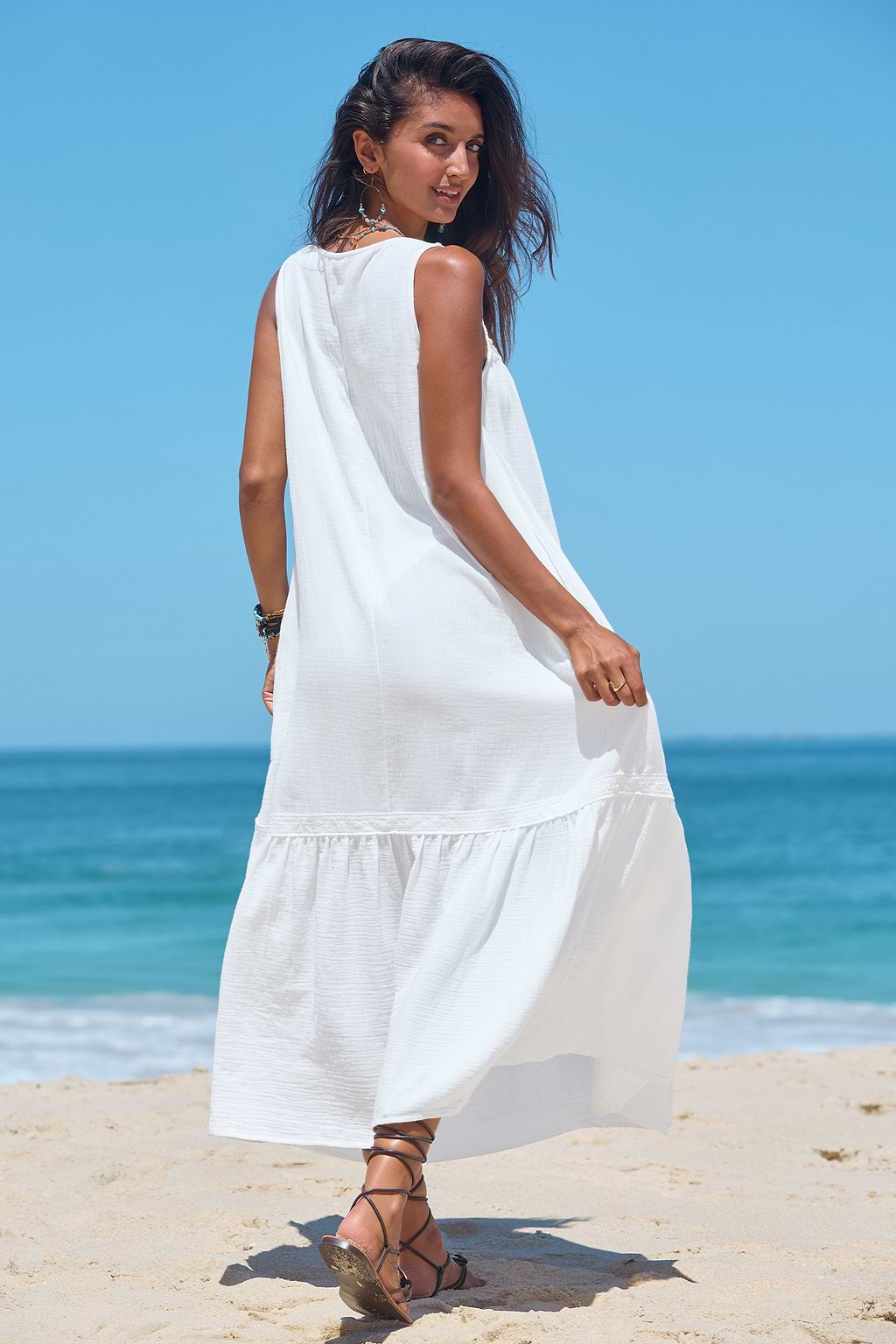Pure Sands White Cover-Up Maxi Dress
