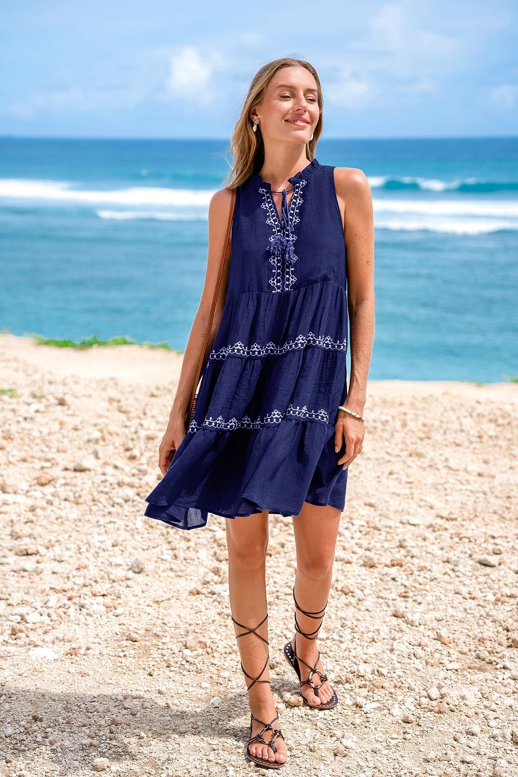 Desert Moon Blue Mini Dress