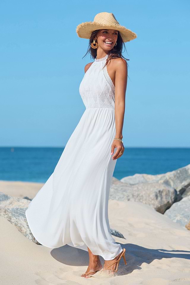 cotton white beach dresses NEW Old Navy White Maxi Cotton Poplin Swing Beach Dress XS