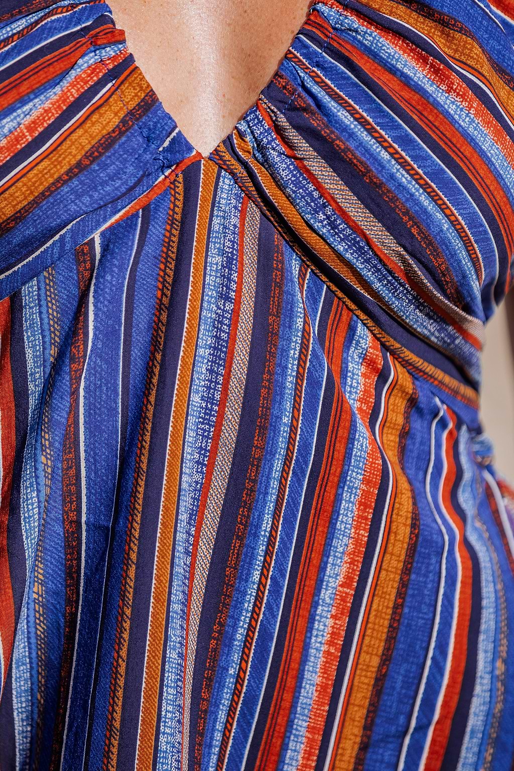 Sunset Colors Striped Maxi Dress