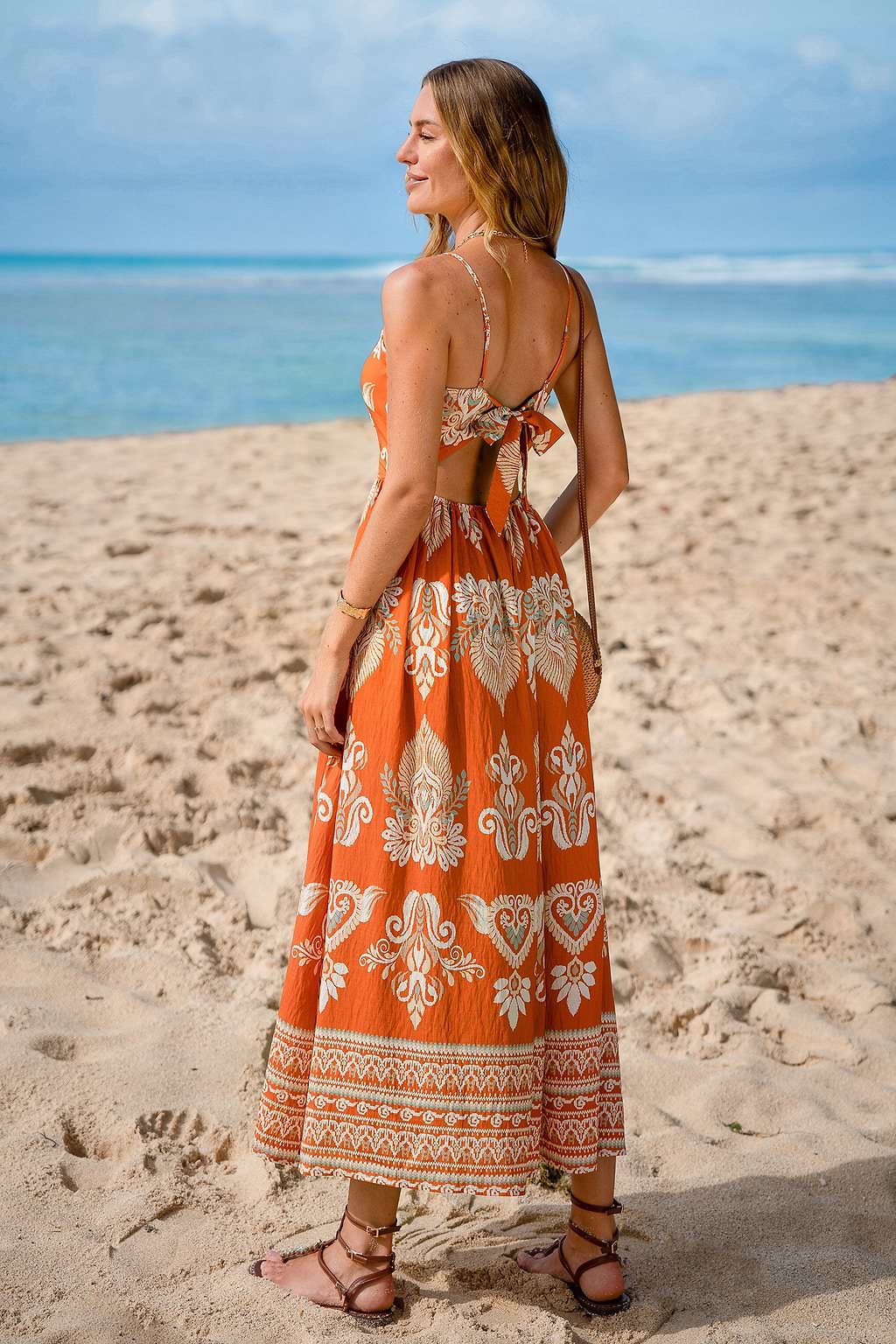 Evening Sun Ornate Midi Dress