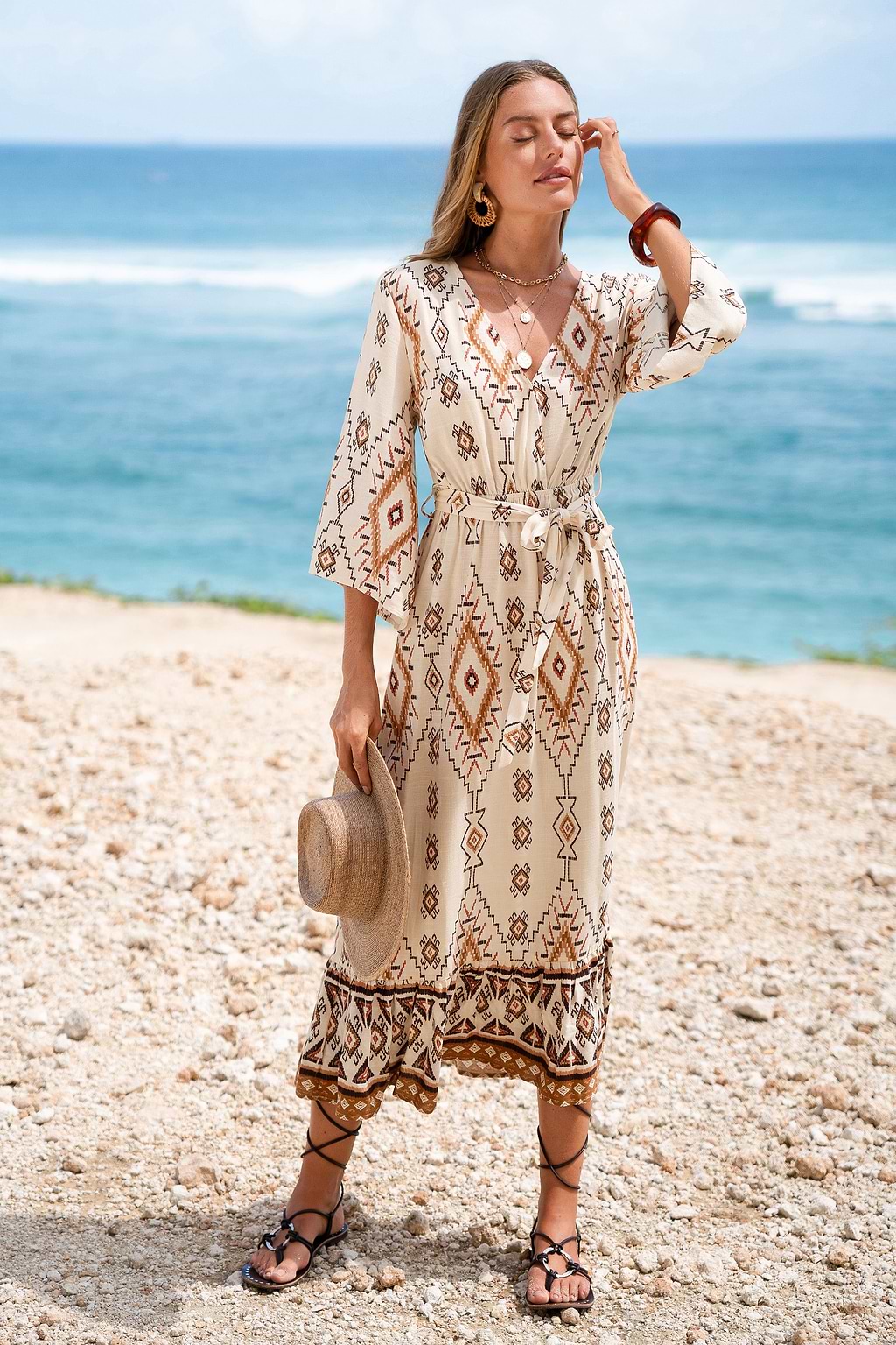 Cabo Shores Geo Maxi Dress