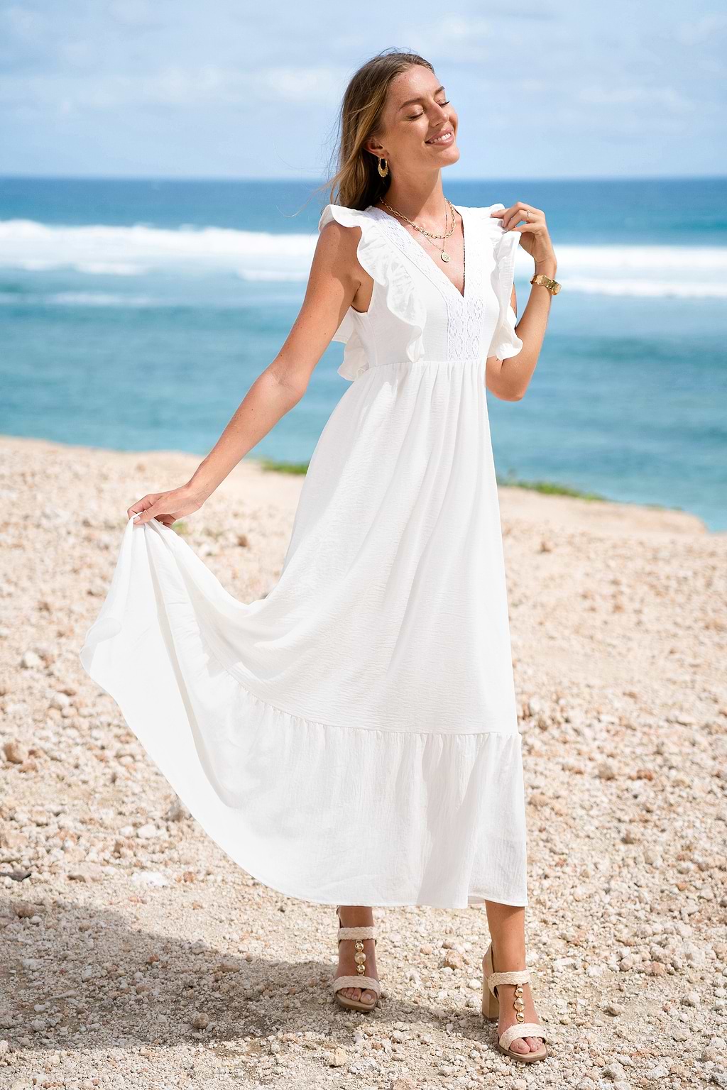 Celestial Dream White Maxi Dress