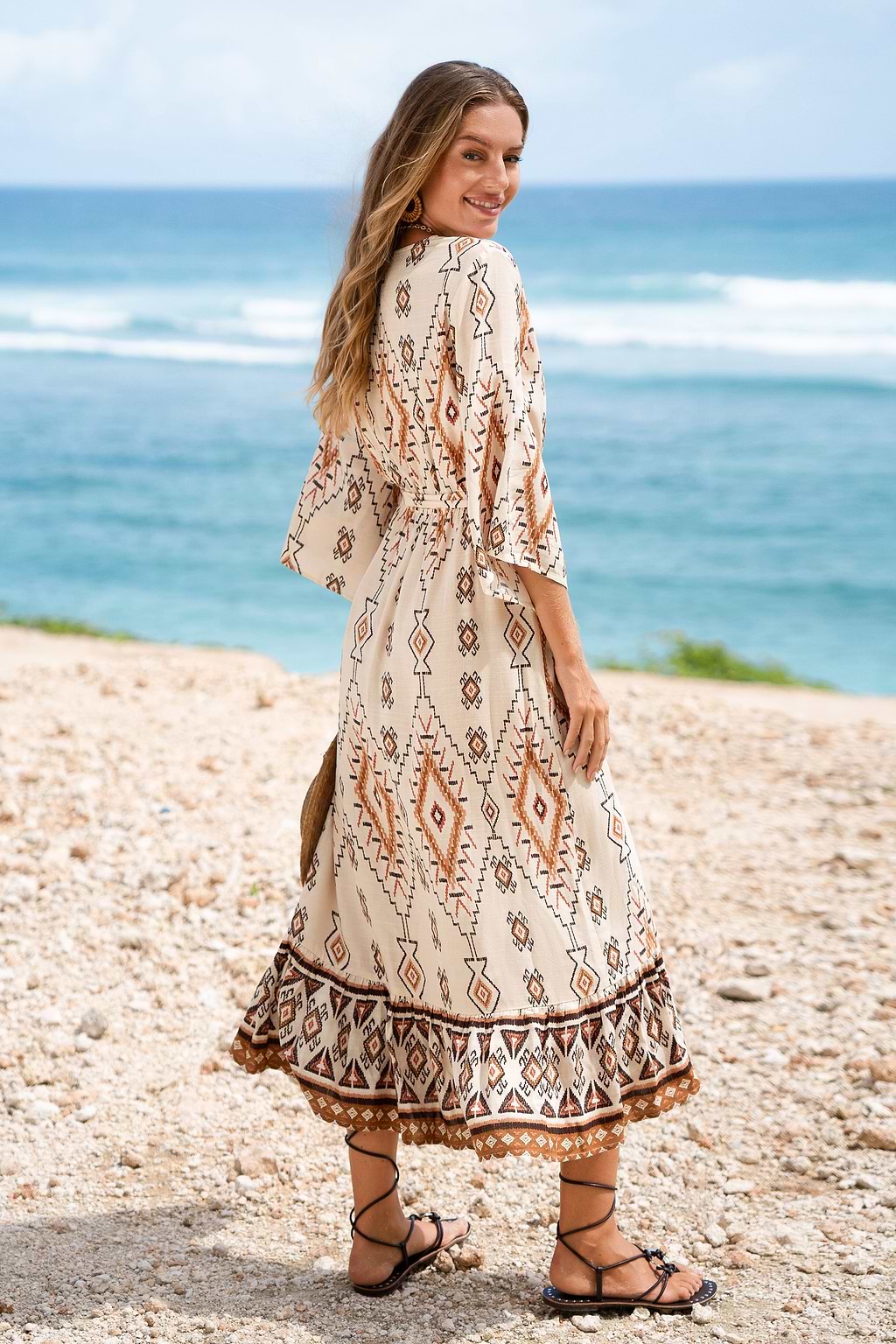 Cabo Shores Geo Maxi Dress