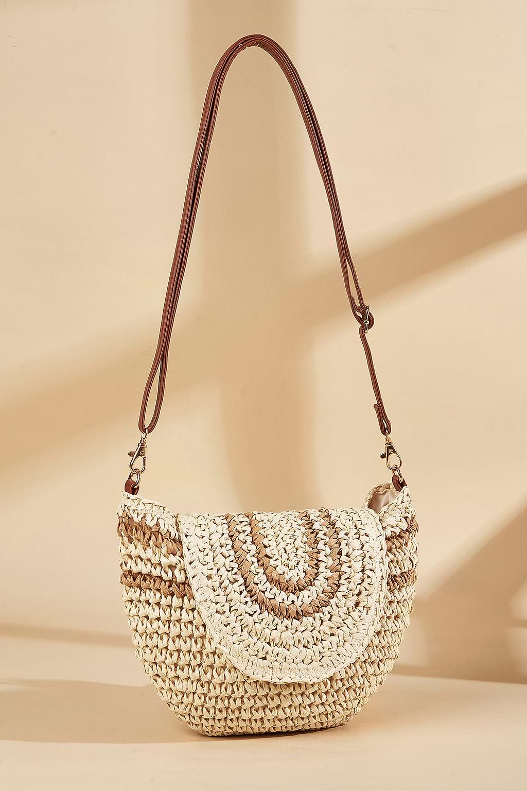 Beachside Brunch Straw Crossbody Bag