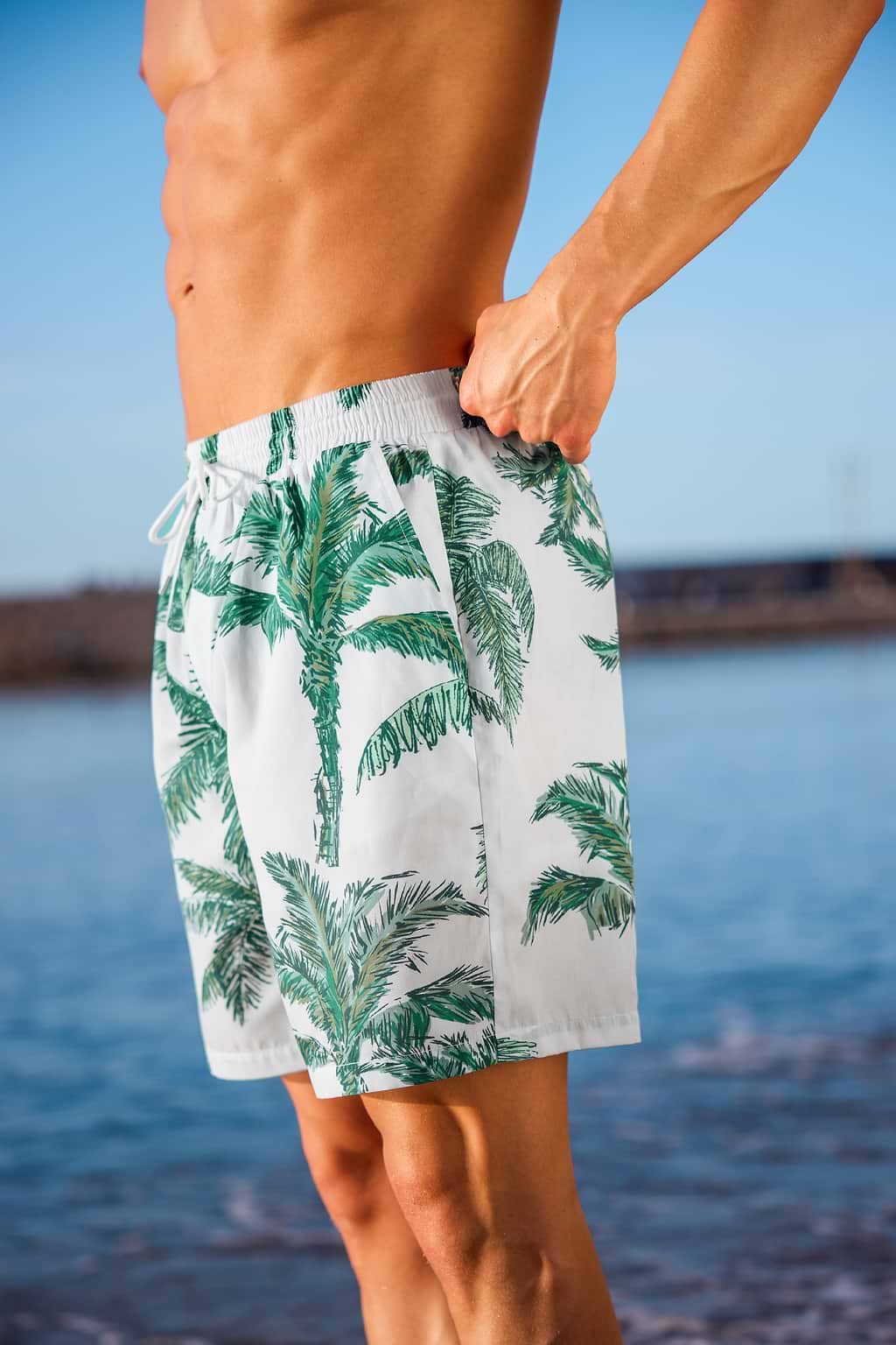 Palm Canvas Tropical Board Shorts