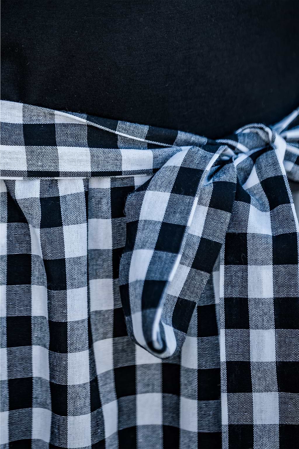 Vintage Look Gingham Midi Dress