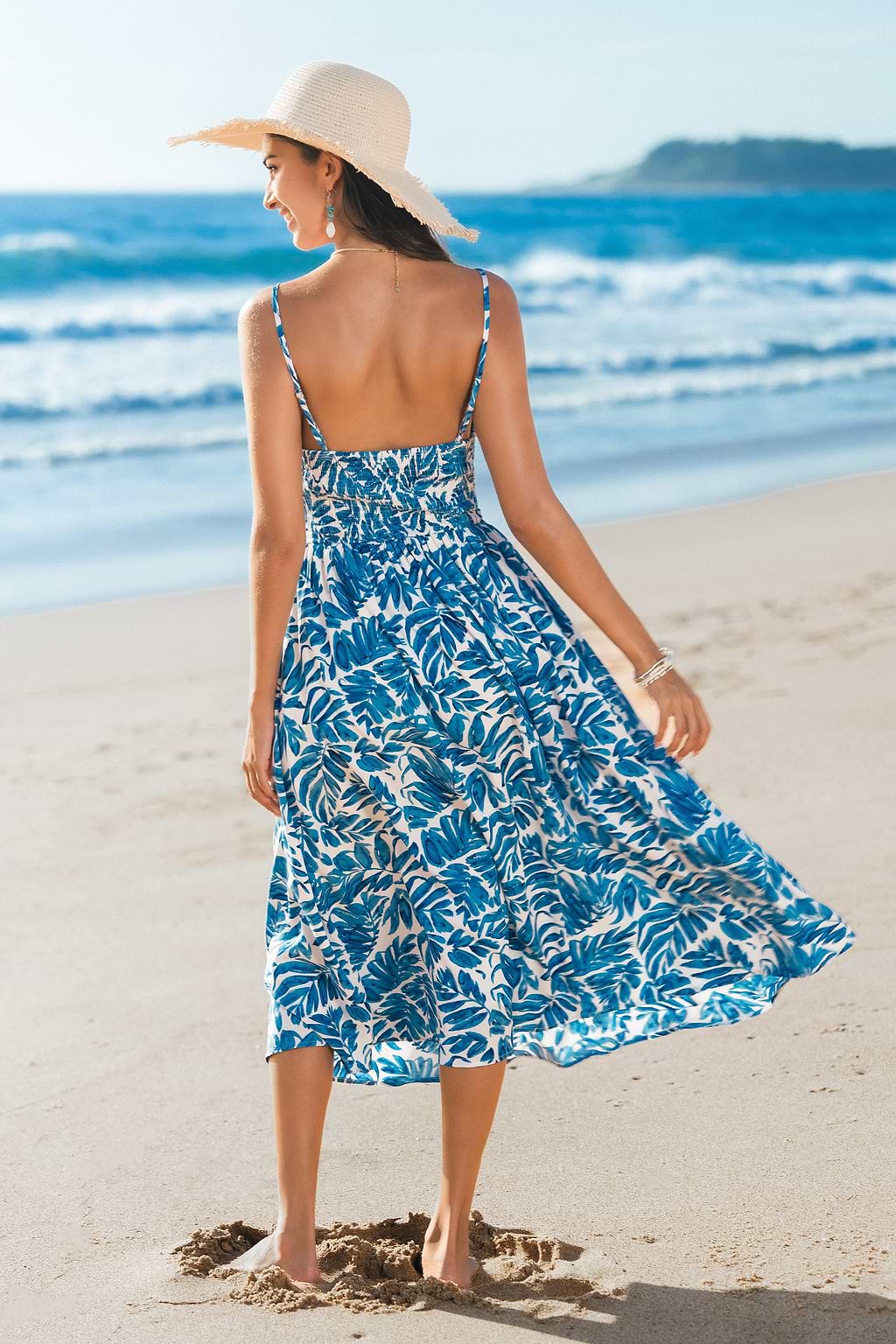 Cabo Coast Tropical Midi Dress