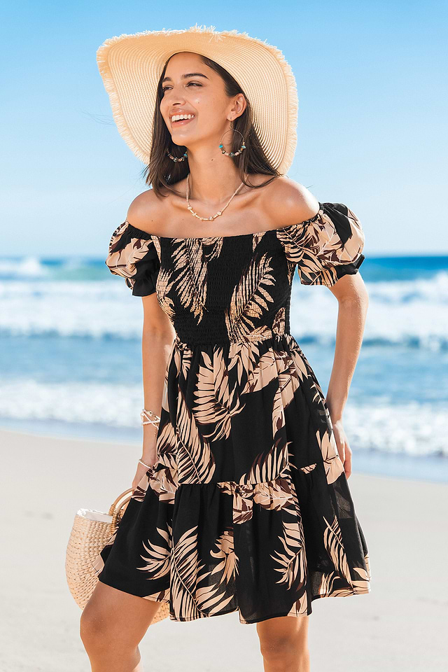 beach petite dresses 2024 Women's Summer Casual Short Sleeve Crewneck A-line Dress Solid Color Maxi Simple Dress with Pockets : Clothing, Shoes & Jewelry Our short Petite Puff Tropical Mini Dress